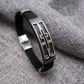 Men's Bracelet Steel Cross