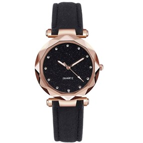  Sparkle Dial Watch - black