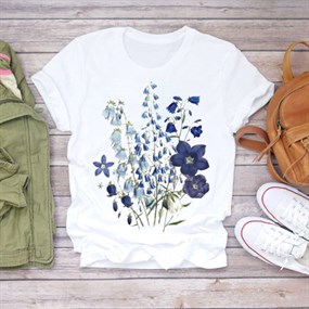 Flower Print T-shirt  - XL