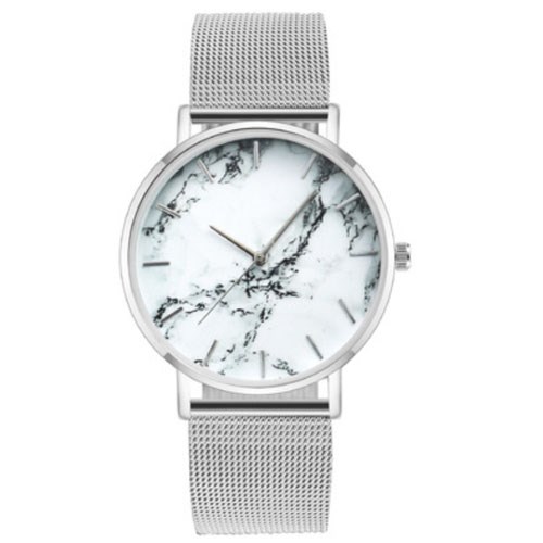 Marble Effect Watch - white