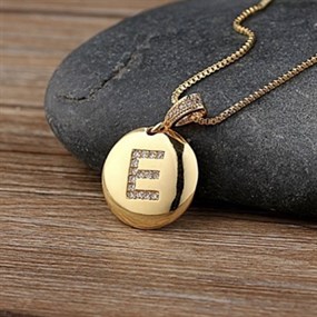 Initial Necklace - "E"