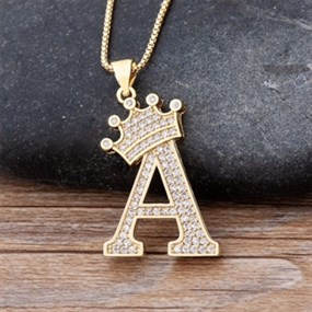 Luxury Alphabet Necklace "A"