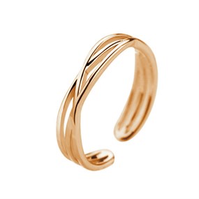 Intertwined Ring - rose gold