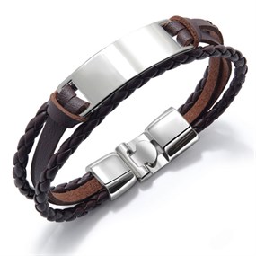 Multi-layer Men's Bracelet - brown